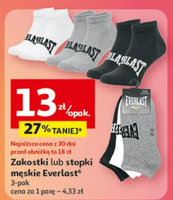 Zakostki lub stopki męskie Everlast promocja w Auchan