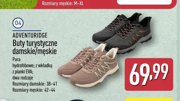 Buty turystyczne damskie ADVENTURIDGE promocja w Aldi