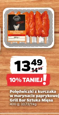 Polędwiczki z kurczaka w marynacie paprykowej Grill Bar Sztuka Mięsa promocja w Netto