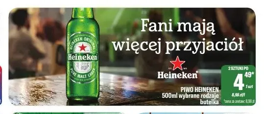 Piwo Heineken promocja w Tomi Markt