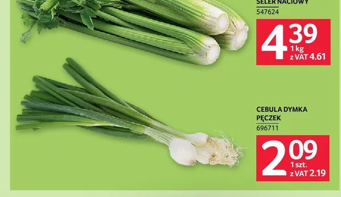 Cebula dymka pęczek promocja w Selgros