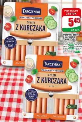 Parówki z kurczaka Tarczyński naturalnie promocja w Dino