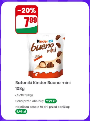 Batoniki Kinder Bueno mini promocja w Dino