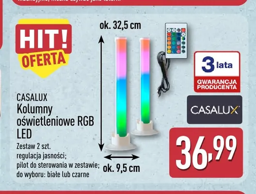 Kolumny oświetleniowe RGB LED 2-pak Casalux promocja w Aldi