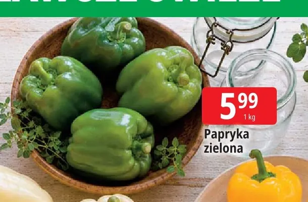 Papryka zielona promocja w Leclerc
