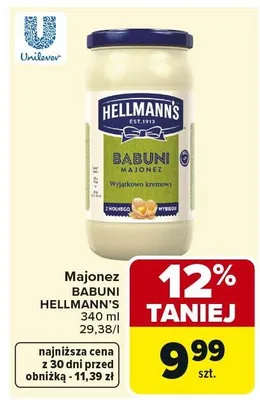 Majonez BABUNI HELLMANN'S promocja w Carrefour