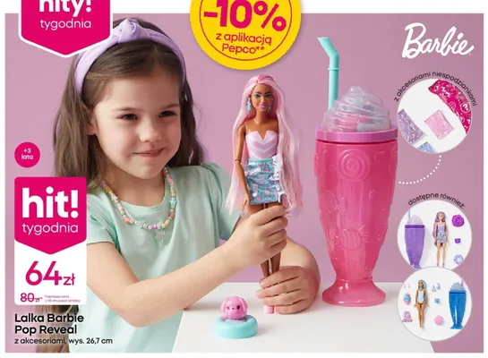 Lalka Barbie Pop Reveal z akcesoriami wys. 26,7cm promocja w Pepco