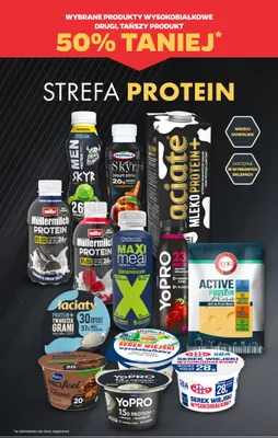 Mleko UHT Łaciate Protein+ promocja w Netto