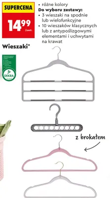 Wieszaki, różne rodzaje kolory promocja w Biedronka