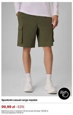 Spodenki casual cargo męskie 4F promocja w 4F