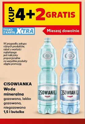 Woda mineralna gazowana Cisowianka promocja w Kaufland