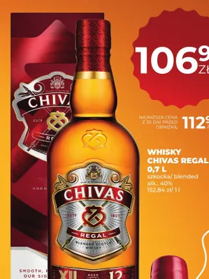 Whisky Chivas Regal 12 YO promocja w Duży Ben