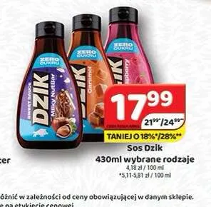 Sos Dzik Milky Nutbar Zero Cukru promocja w Delfin