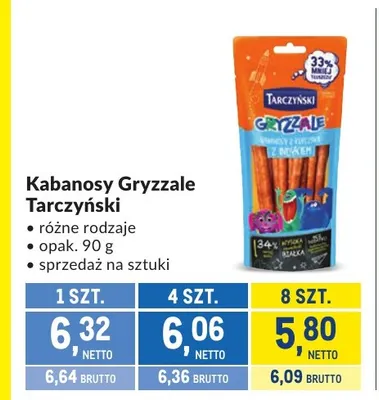 Kabanosy Gryzzale Tarczyński promocja w Makro