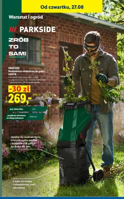 Rozdrabniacz elektryczny do gałęzi Parkside promocja w Lidl
