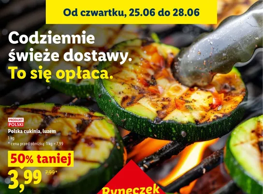 Cukinia polska luzem promocja w Lidl