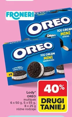 Lody Oreo 8-pak 25 g promocja w Carrefour Market
