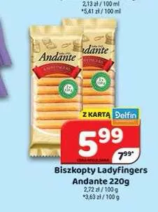 Biszkopty Ladyfingers Andante promocja w Delfin