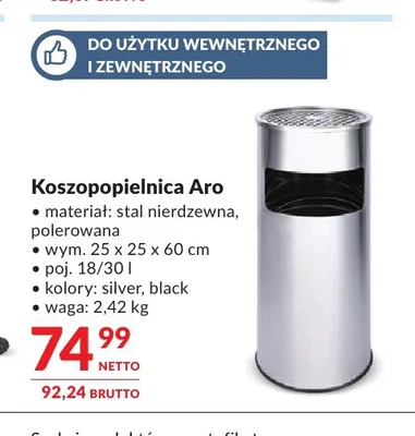 Koszopopielnica Aro promocja w Makro