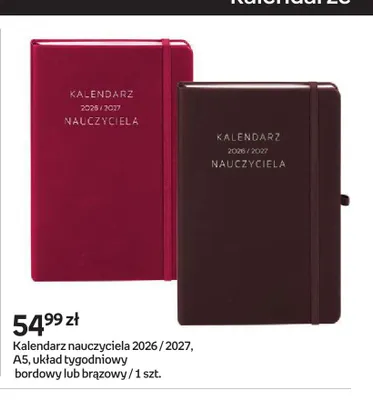 Kalendarz nauczyciela 2026/2027 A5 brązowy promocja w Empik