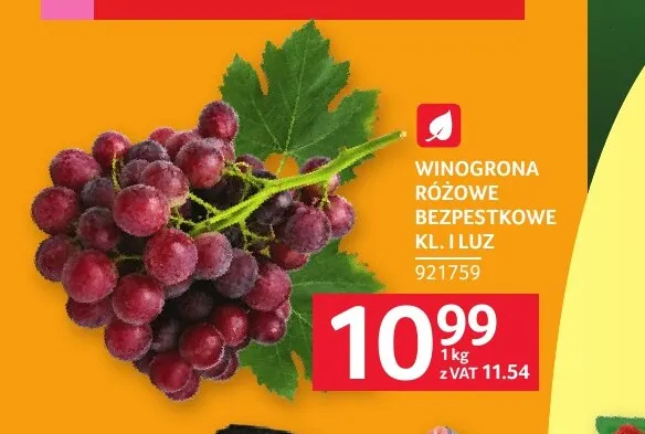 Winogrona różowe bezpestkowe promocja w Selgros