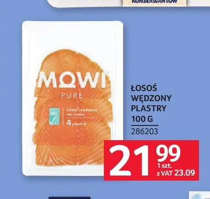 Łosoś wędzony plastry Mowi promocja w Selgros