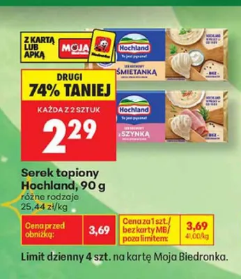 Serek topiony Hochland Śmietanka promocja w Biedronka