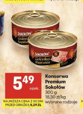 Konserwa Premium Sokołów promocja w Delikatesy Centrum
