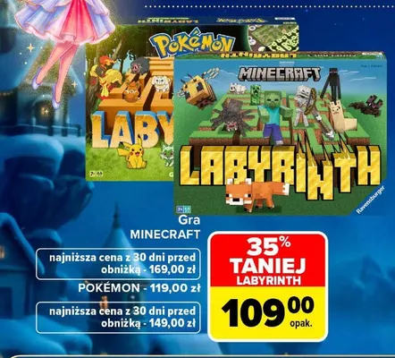 Gra Labyrinth Minecraft Ravensburger promocja w Carrefour Market