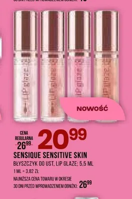 Błyszczyk do ust Lip Glaze SENSIQUE SENSITIVE SKIN promocja w Drogerie Natura