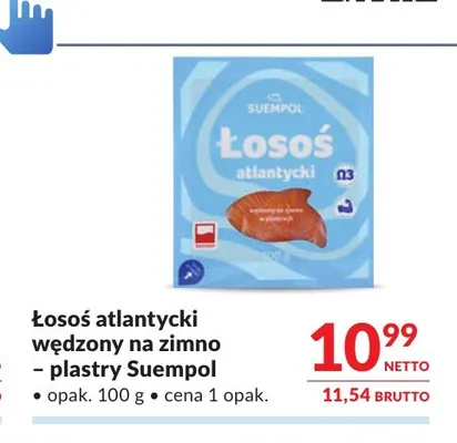 Łosoś atlantycki wędzony na zimno plastry Suempol promocja w Makro