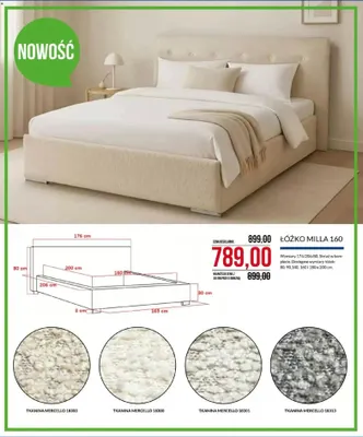 Łóżko Milla 160 Abra Meble promocja w Abra Meble