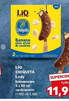 Lody bananowe LiQ Chiquita promocja w Kaufland