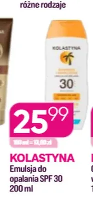 Emulsja do opalania SPF 30 Kolastyna promocja w Drogerie Koliber