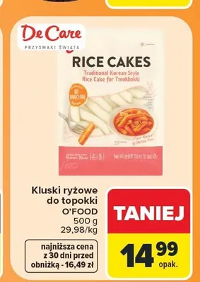 Kluski ryżowe do toppoki O'Food promocja w Carrefour