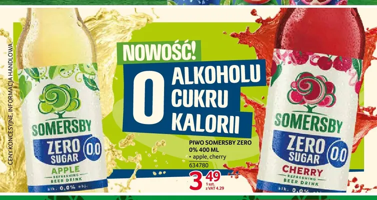 Piwo bezalkoholowe Somersby Cherry promocja w Selgros