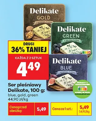 Ser pleśniowy green promocja w Biedronka