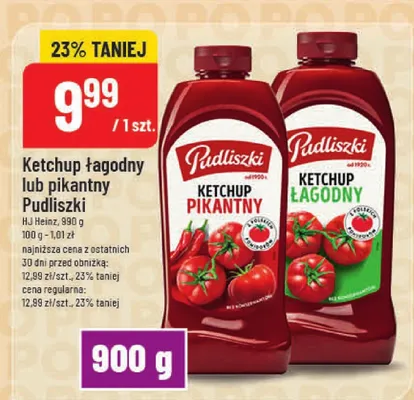 Ketchup łagodny lub pikantny promocja w POLOmarket