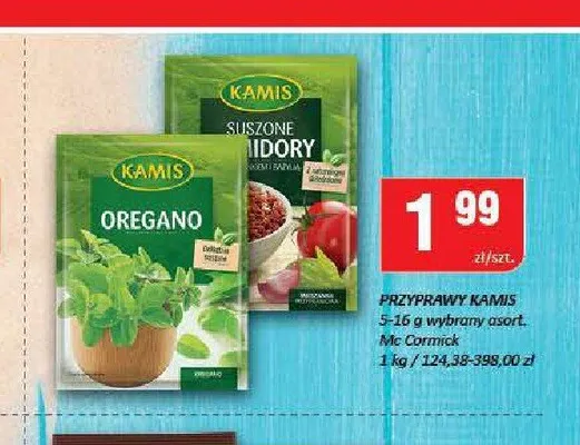 Przyprawa oregano Kamis promocja w Chorten