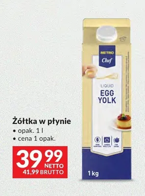 Żółtka w płynie METRO Chef promocja w Makro