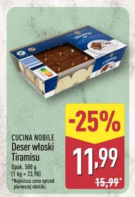 Deser włoski Tiramisu promocja w Aldi