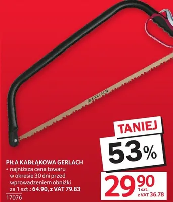 Piła kabłąkowa Gerlach promocja w Selgros