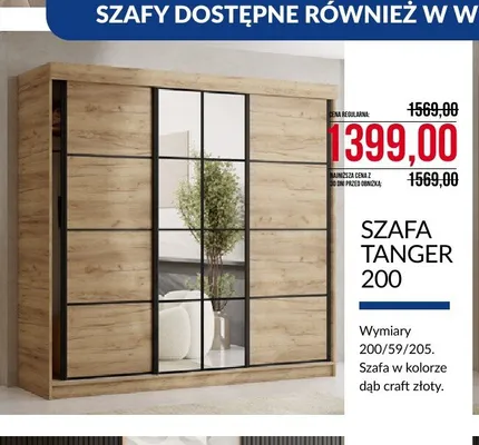 Szafa Tanger 200 promocja w Abra Meble
