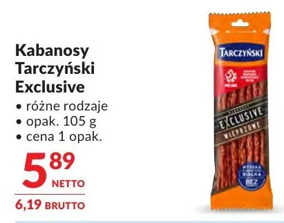 Kabanosy Kabanosy Tarczyński Exclusive różne rodzaje promocja w Makro