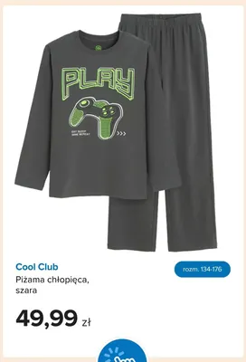 Piżama chłopięca szara Cool Club promocja w Smyk