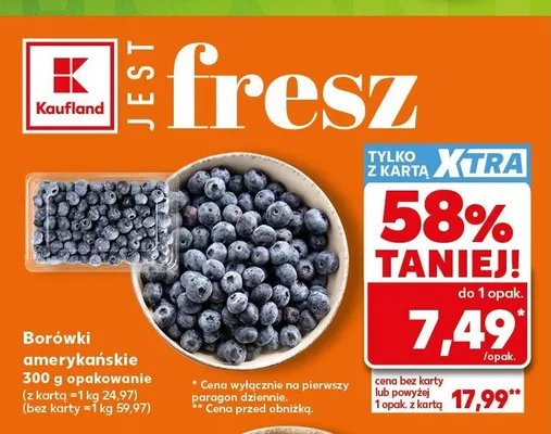 Borówki amerykańskie promocja w Kaufland