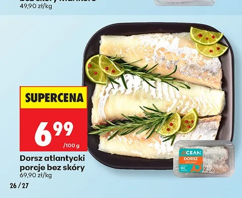 Dorsz atlantycki porcje bez skóry Ocean promocja w Biedronka