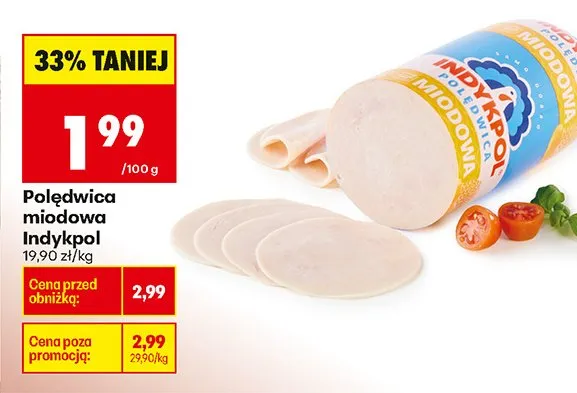 Polędwica miodowa Indykpol promocja w Biedronka