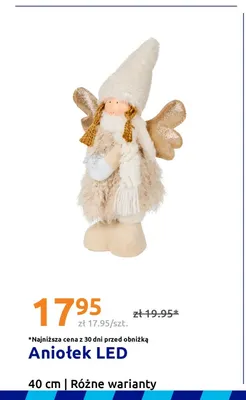 Aniołek LED 40 cm promocja w Action