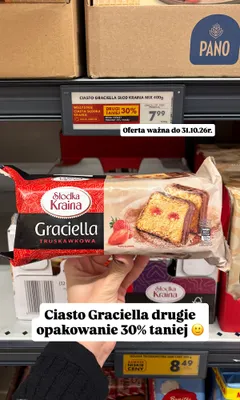 Ciasto Słodka Kraina Graciella truskawkowa promocja w Biedronka